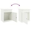 vidaXL Parcel Drop Box with Storage White 47.5 x 38 x 59 cm Steel