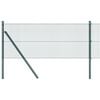 vidaXL Welded Wire Fence Ground Fix 100 x 0.4 m PVC-Coated Steel Green