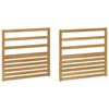 vidaXL Armrests Module 2 pcs White 79 x 4 x 73 cm Solid Acacia Wood