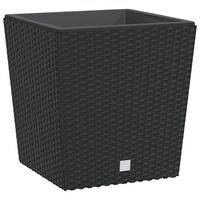 vidaXL Planter with Removable Inner Anthracite 21 / 32 L PP Rattan