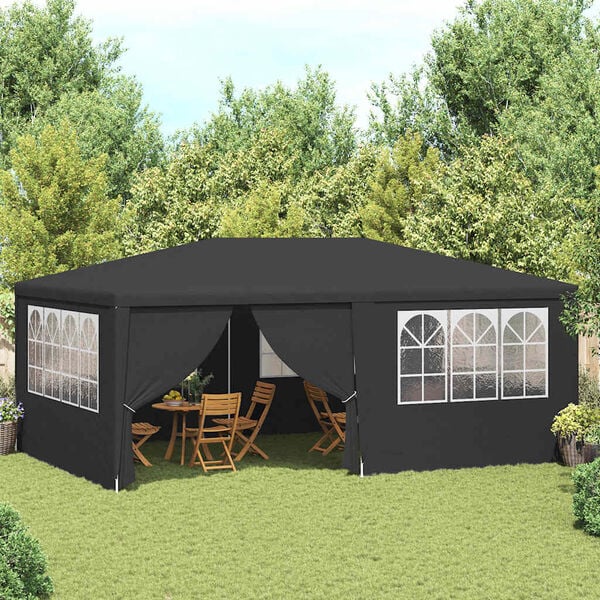 vidaXL Professional Party Tent with Side Walls 4x6 m Anthracite 90 g/m?