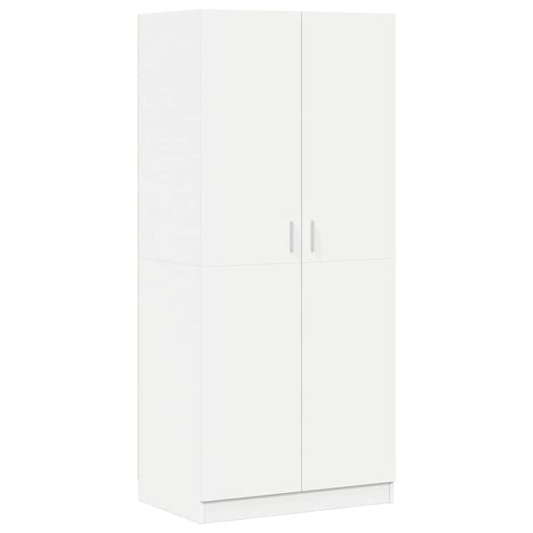 vidaXL Wardrobe White 80x52x180 cm Engineered Wood