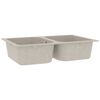 vidaXL Kitchen Sink Beige 76 x 48 x 30 cm Quartz and Resin