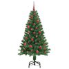 vidaXL Artificial Christmas Tree with 150 LEDs with Stand Green 150 cm