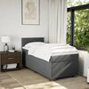 vidaXL Box Spring Bed with Mattress Dark Grey 100x200 cm Fabric