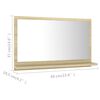 vidaXL Bathroom Mirror Sonoma Oak 60x10.5x37 cm Engineered Wood