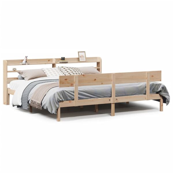 vidaXL Bed Frame without Mattress 200x200 cm Solid Wood Pine