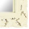 vidaXL Hand Carved Mirror White 110x50 cm Solid Mango Wood