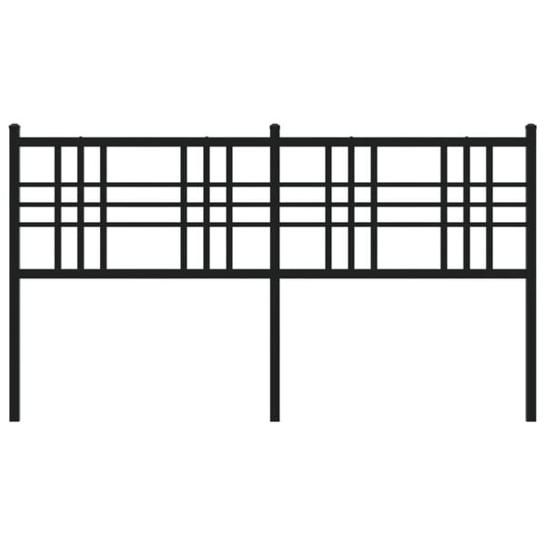 vidaXL Metal Replace Headboard Black 160cm