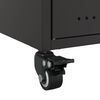 vidaXL Bedside Cabinet Black 36x39x59 cm Steel