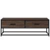 vidaXL Coffee Table Brown Oak 100x50x35 cm Engineered Wood and Metal
