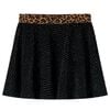 vidaXL Kids' Skirt with Leopard Waistband Black 116