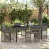 vidaXL Garden Dining Set 5 pcs Grey Poly Rattan