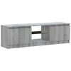 vidaXL TV Cabinet with LED Lights Grey Sonoma 120x30x36 cm