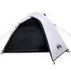 vidaXL Camping Tent Dome 4-Person White Blackout Fabric Waterproof
