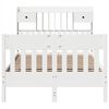 vidaXL Bed Frame without Mattress White 135x190 cm Solid Wood Pine