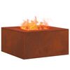 vidaXL Fire Pit Brown 60 x 60 x 30 cm Weathering Steel
