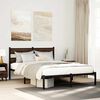vidaXL Bed Frame without Mattress with Headboard Brown Oak 150x200 cm King Size
