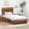vidaXL Bed Frame with Headboard Old Wood 100 x 200 cm Engineered Wood