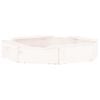 vidaXL Sandbox with Seats White Octagon Solid Wood Pine