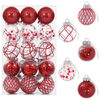 vidaXL Christmas Ball Set 30 pcs Red &Oslash; 6 cm PET