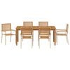 vidaXL Garden Dining Set 7 pcs Beige Solid Acacia Wood