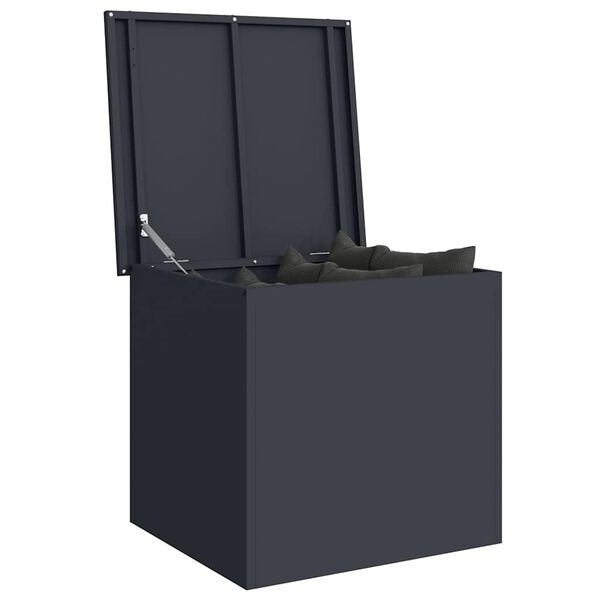 vidaXL Outdoor Storage Box Anthracite 55 x 50.5 x 50 cm Steel
