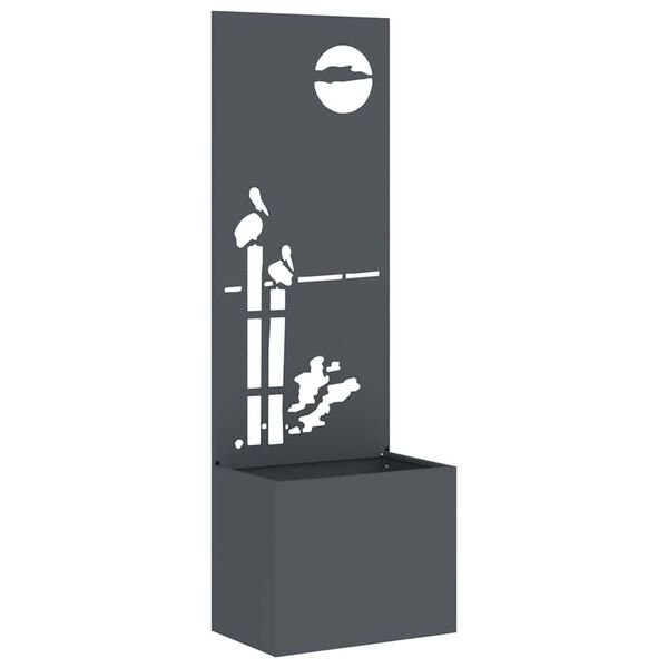 vidaXL Garden Privacy Screen Anthracite 50 x 140 cm Cold-rolled steel