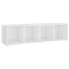 vidaXL TV Cabinets 2 pcs High Gloss White 142.5x35x36.5 cm Engineered Wood