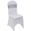 vidaXL 25 pcs Stretchable Chair Band with Diamond Buckle Silver