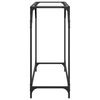 vidaXL Console Table with Transparent Glass Top 80x35x81 cm Steel