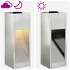 vidaXL Solar Led Pathway Light 2 pcs Galvanized Galvanized