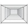 vidaXL Dog Cage with Doors Grey 12x2x1.5 m Galvanised Steel