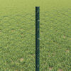 vidaXL Fence with Post Green 0.6 x 10 m Steel and PVC