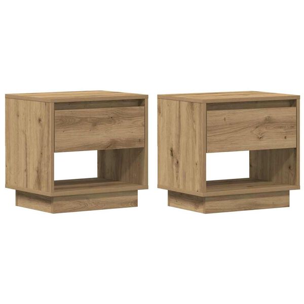vidaXL Nightstand 2 pcs Artisan Oak 45 x 34 x 44 cm Engineered Wood
