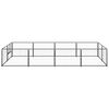 vidaXL Dog Kennel Black 8 m&sup2; Steel