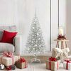 vidaXL Christmas Tree with 150 LEDs with Stand Silver 120 cm PET