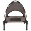 vidaXL Dog Bed Folding Manual Brown 62 x 48 x 61 cm Steel