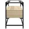 vidaXL TV Cabinet with Glass Top Sonoma Oak 80x35x51 cm Engineered Wood
