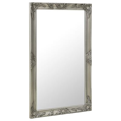 vidaXL Wall Mirror Baroque Style 60x100 cm Silver