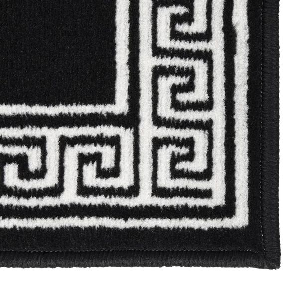 vidaXL Runner Rug BCF Black with Motif 100x250 cm
