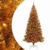 vidaXL Christmas Tree with 300 LEDs with Stand Gold 240 cm PET
