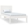 vidaXL Bed Frame without Mattress White 100x200 cm Solid Wood Pine