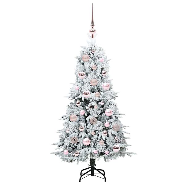 vidaXL Artificial Hinged Christmas Tree Green 120 cm PE and PVC