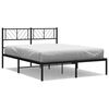 vidaXL Metal Bed Frame without Mattress with Headboard Black 160x200cm