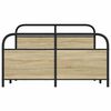 vidaXL Metal Bed Frame without Mattress Sonoma Oak 140x190 cm