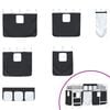 vidaXL Kids'Loft Bed Frame with Curtains White and Black 90 x 190 cm