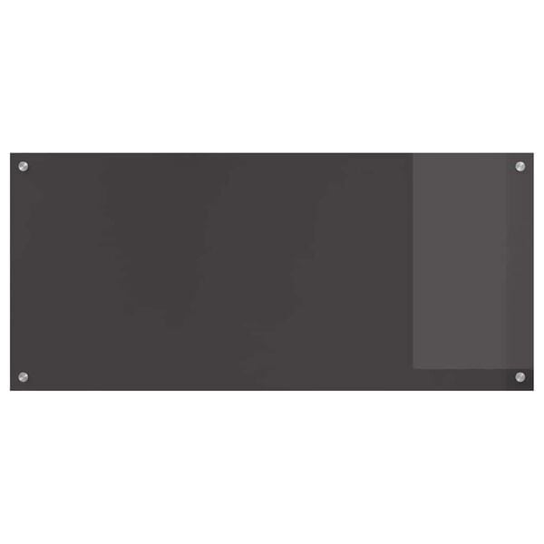 vidaXL Kitchen Backsplash 2 pcs Dark Grey 110 x 50 cm Tempered Glass