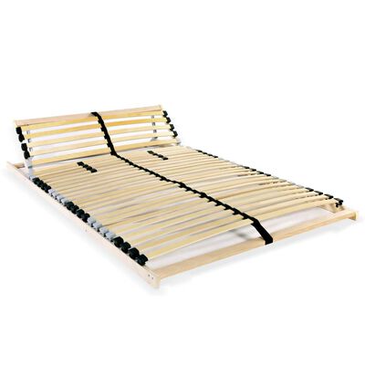 vidaXL Slatted Bed Base with 28 Slats 7 Zones 120x200 cm