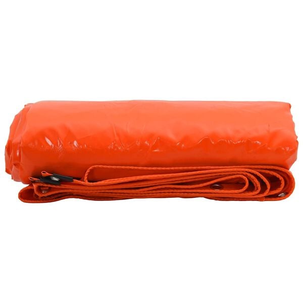 vidaXL Tarpaulin 650g / m&sup2; Orange 1.5 x 10 m Canvas with PVC Coating